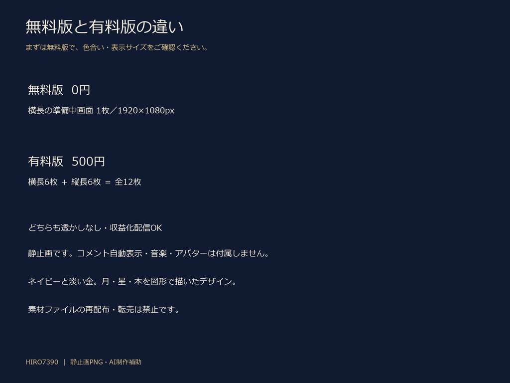 【無料お試しあり】月と星の夜読書|横・縦12PNG 配信背景・コメント枠・待機画面