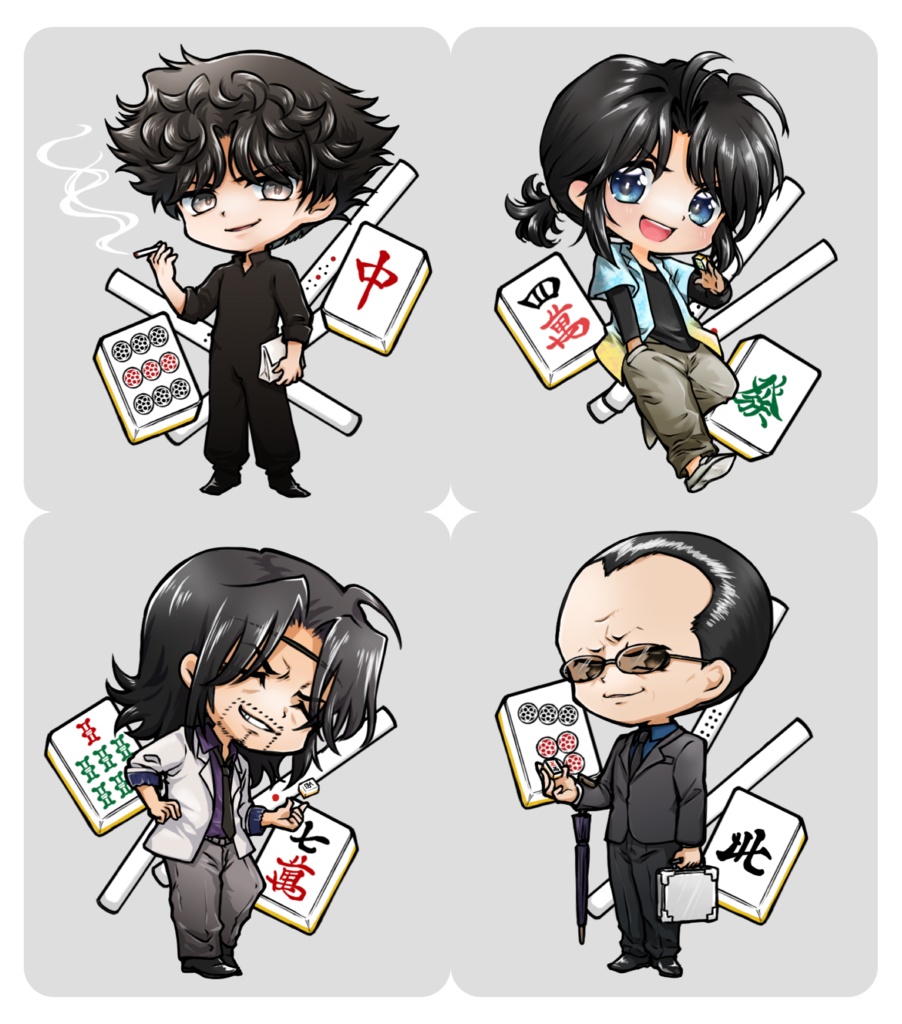 むこうぶちアクリルスタンド全4種