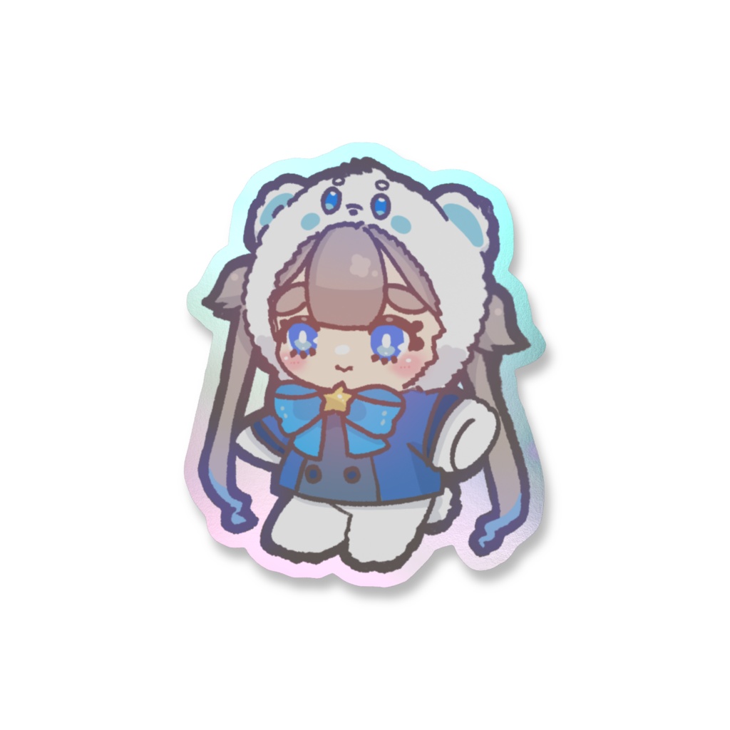 【新学期グッズ】着ぐるみろほあキラキラステッカー<直立>