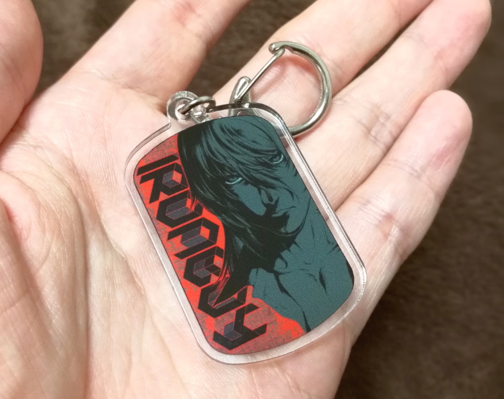 【キーホルダー】IRONBOY:アイアンボーイ/ドッグタグ型アクリルキーホルダー