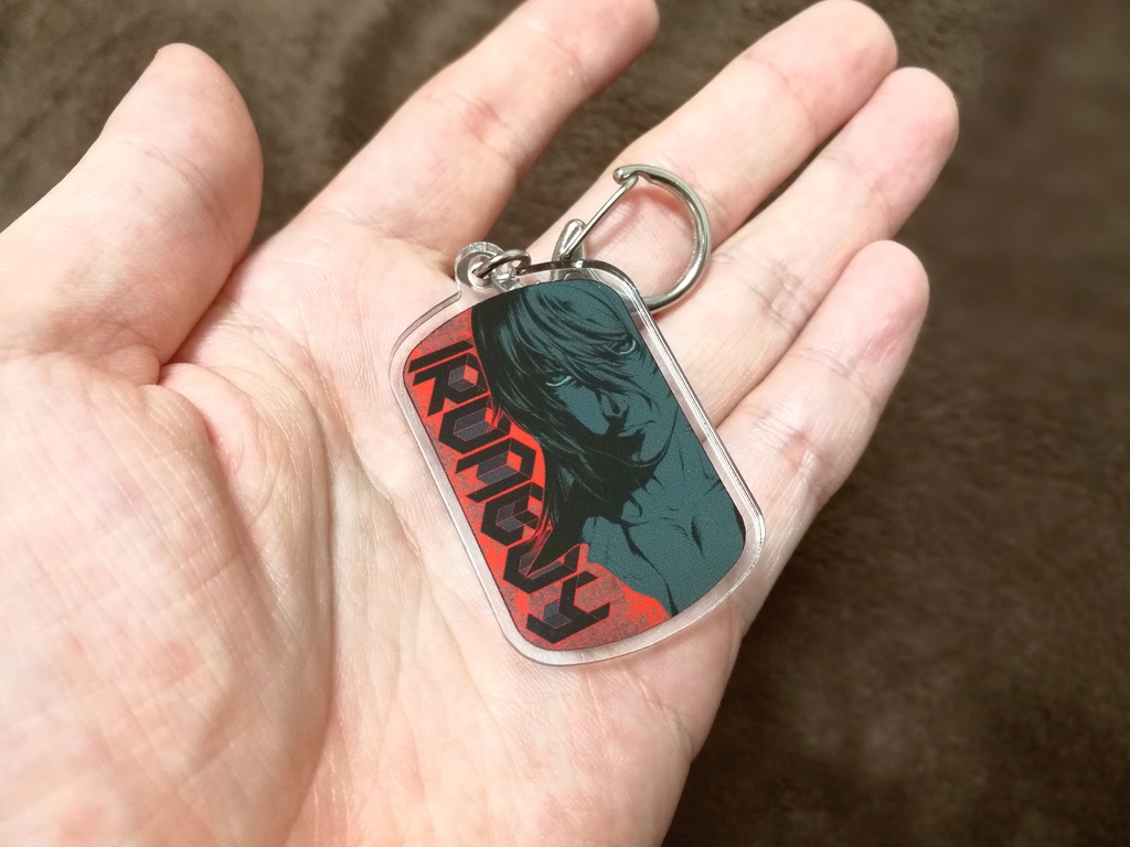 【キーホルダー】IRONBOY:アイアンボーイ/ドッグタグ型アクリルキーホルダー