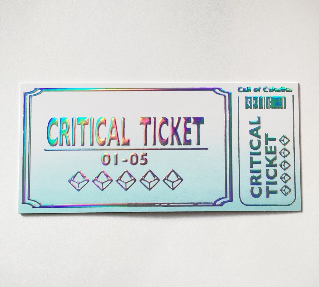 物理クリティカルチケット 受注生産