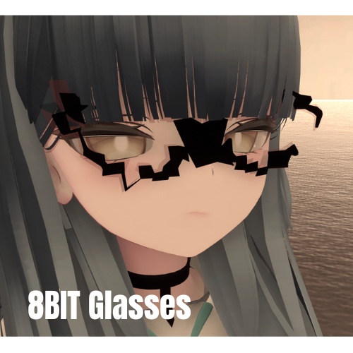 【VRChat】【眼鏡】8BIT風おしゃれメガネ