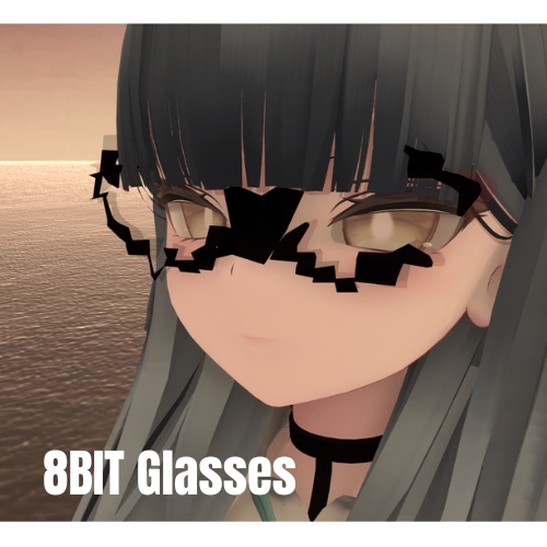 【VRChat】【眼鏡】8BIT風おしゃれメガネ