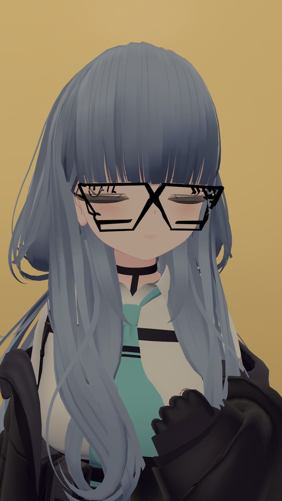 【VRChat】【眼鏡】まつ毛付き眼鏡