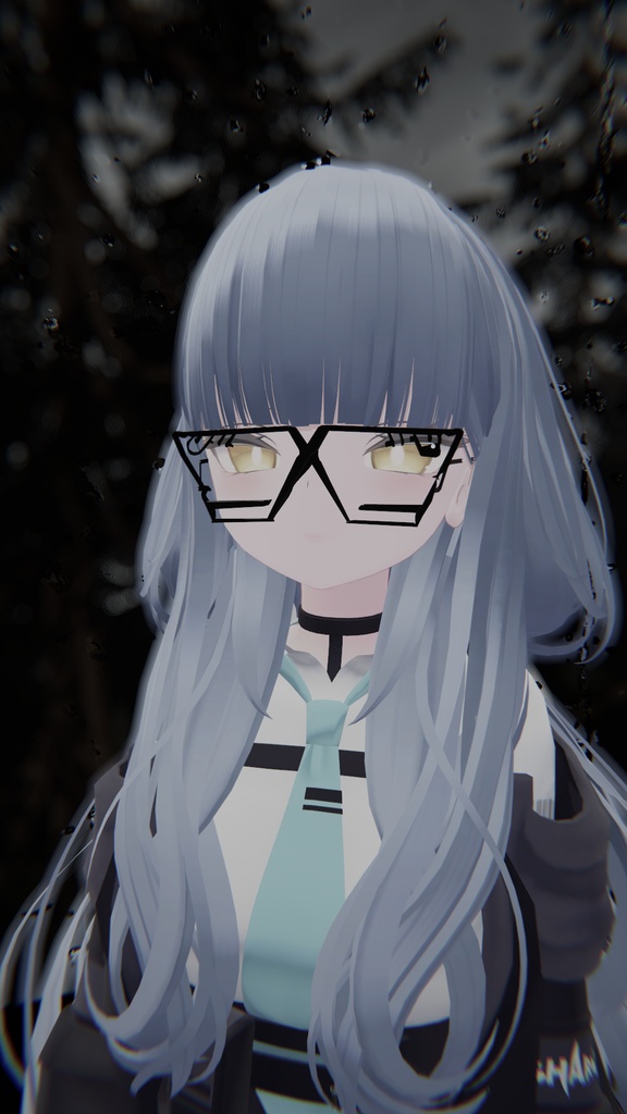 【VRChat】【眼鏡】まつ毛付き眼鏡