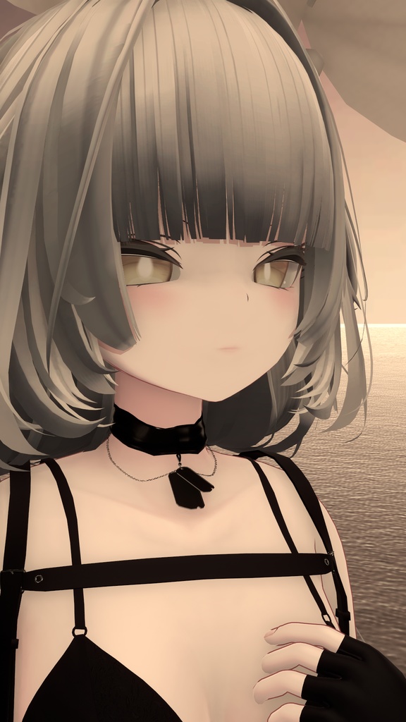 【VRChat】ドッグタグ付きチョーカー