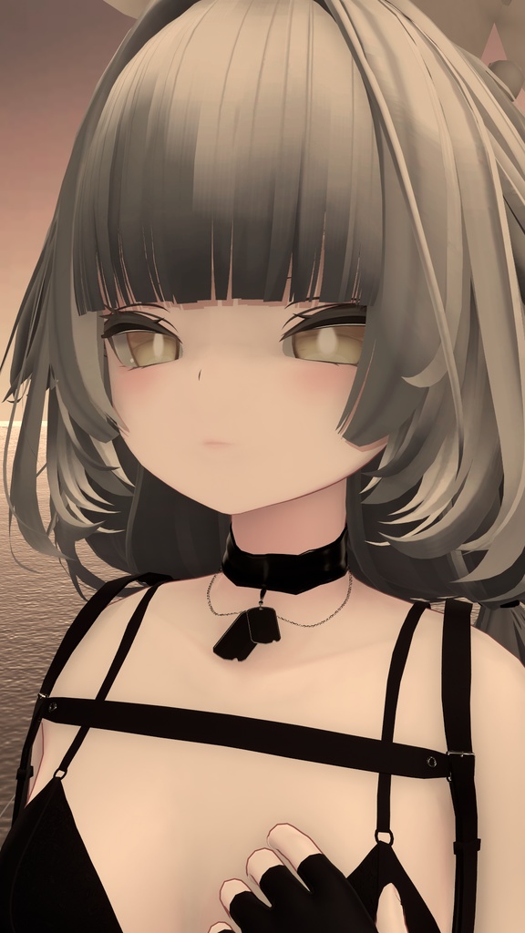 【VRChat】ドッグタグ付きチョーカー