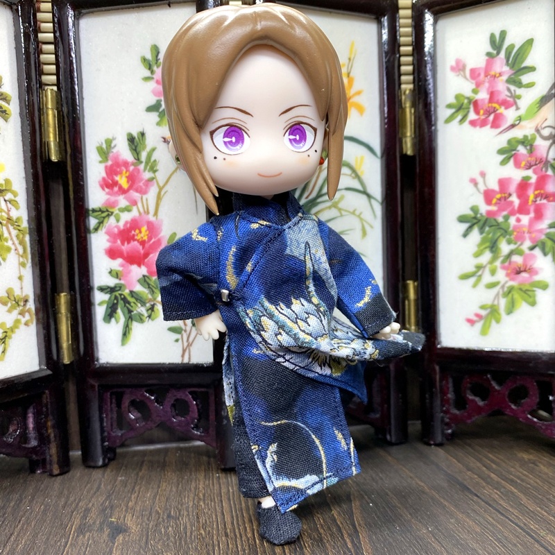 1/12サイズ◆チャイナ服（長袍・龍紺Ⅲ）
