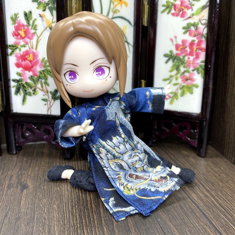 1/12サイズ◆チャイナ服（長袍・龍紺Ⅲ）