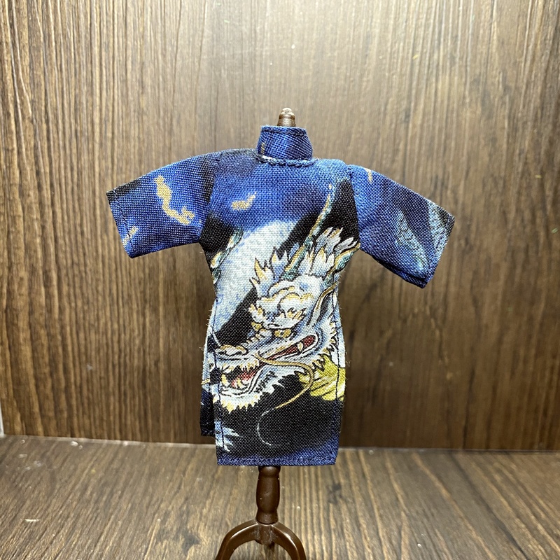 1/12サイズ◆チャイナ服（長袍・龍紺Ⅲ）