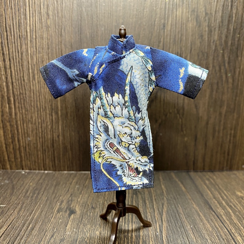 1/12サイズ◆チャイナ服（長袍・龍紺Ⅲ）