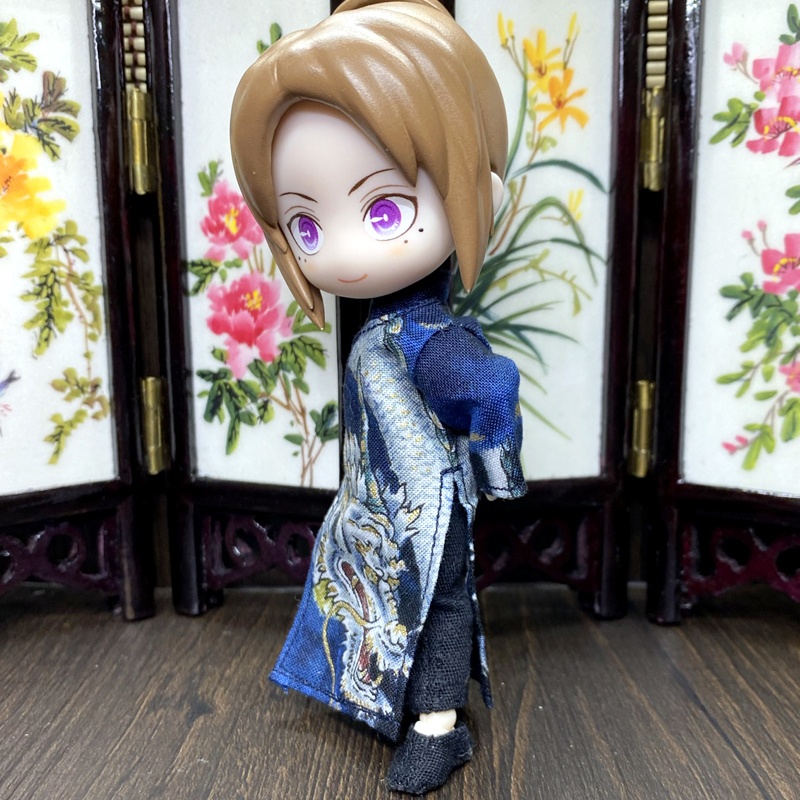 1/12サイズ◆チャイナ服（長袍・龍紺Ⅲ）
