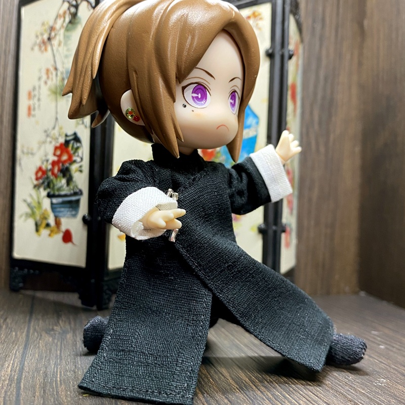 1/12サイズ◆チャイナ服（長袍・黒②）