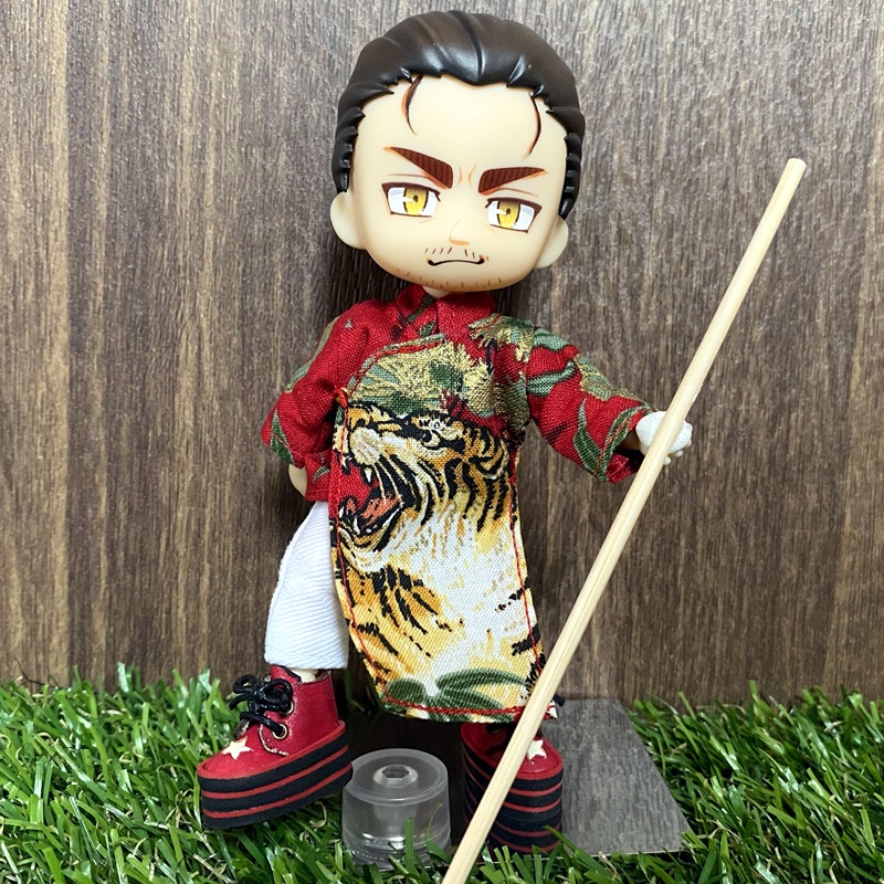 1/12サイズ◆チャイナ服（長袍・赤虎）/チャンパオ