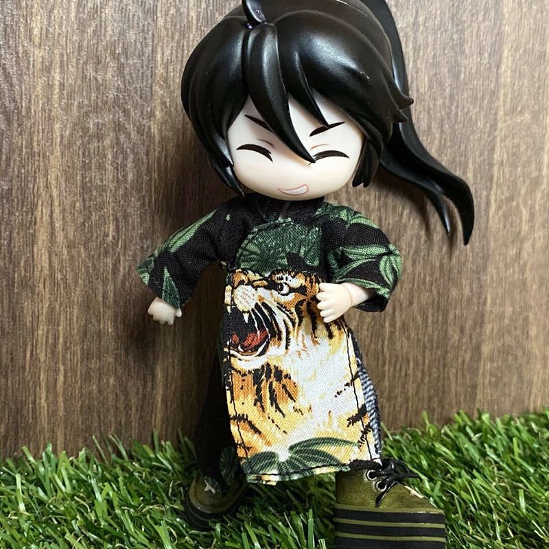 1/12サイズ◆チャイナ服（長袍・黒虎）/チャンパオ