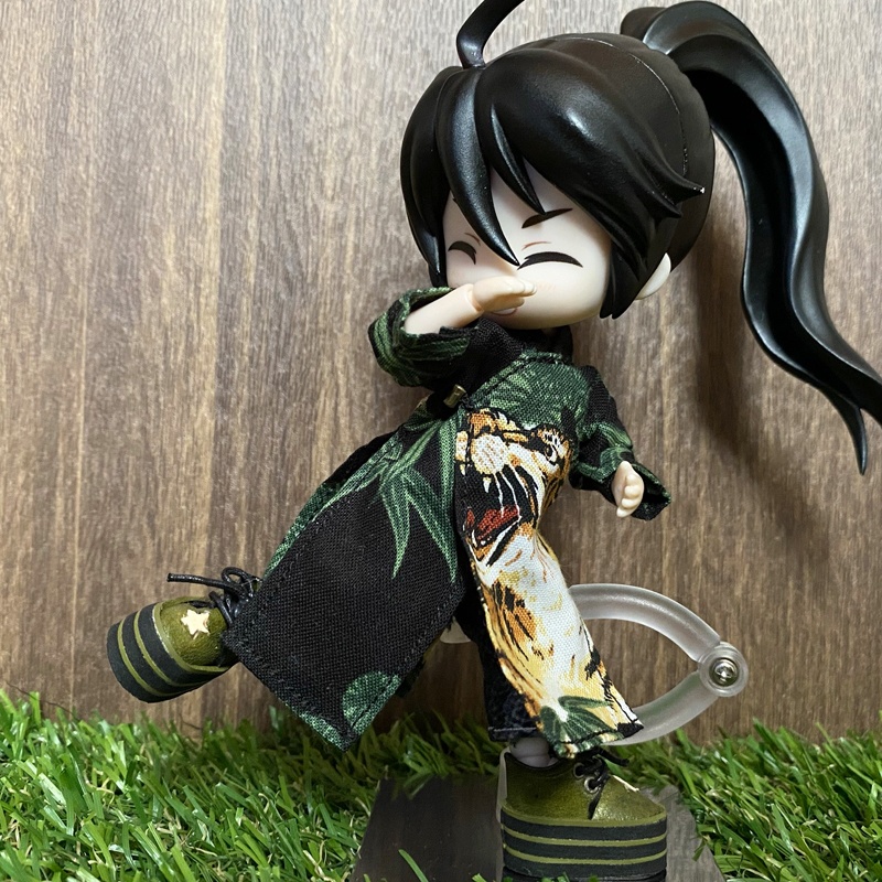 1/12サイズ◆チャイナ服（長袍・黒虎）/チャンパオ