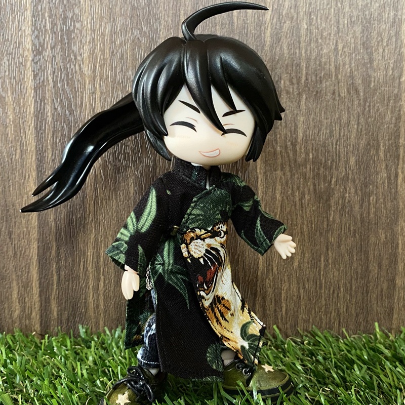1/12サイズ◆チャイナ服（長袍・黒虎）/チャンパオ