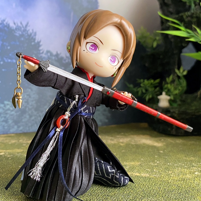 1/12サイズ◆チャイナ服(漢服・黒赤)/漢服 古代中国