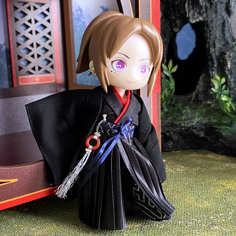 1/12サイズ◆チャイナ服(漢服・黒赤)/漢服 古代中国