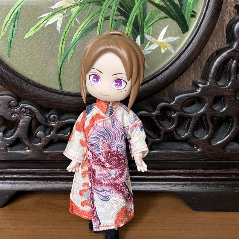 【現品のみで終売】1/12サイズ◆チャイナ服（長袍・朱獅子）/チャンパオ