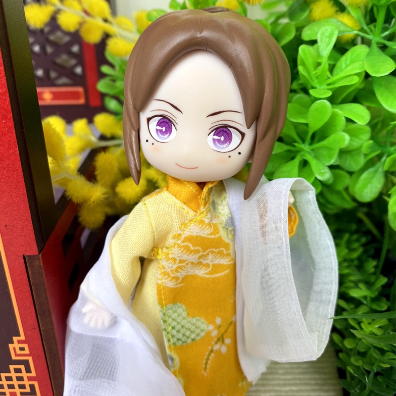 1/12サイズ◆チャイナ服（長袍・花黄）/チャンパオ
