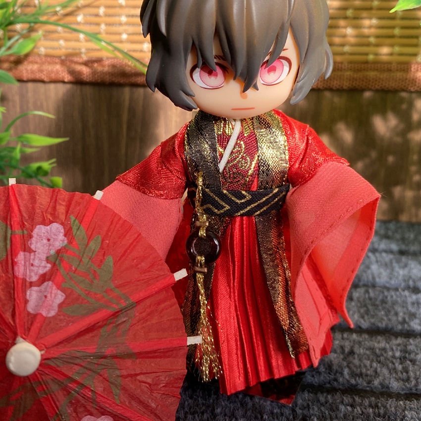 1/12サイズ◆チャイナ服（漢服Ⅱ・赤金）/チャイナ　漢服　古代中国