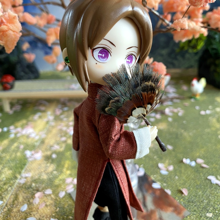 1/12サイズ◆チャイナ服（長袍・辰砂）/チャンパオ