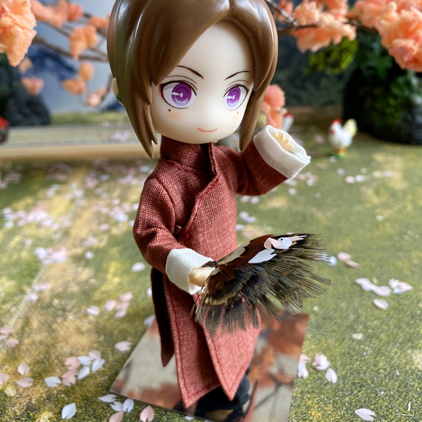 1/12サイズ◆チャイナ服（長袍・辰砂）/チャンパオ