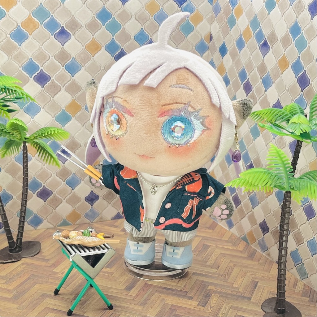 【15センチぬい】アロハシャツ8種【夏小物おまけ付】