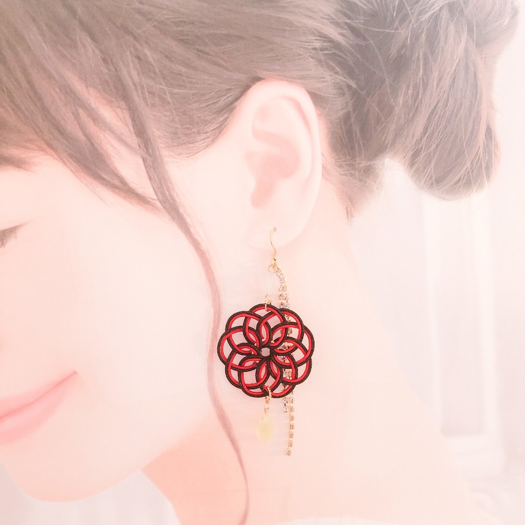 【刀剣乱舞】南泉一文字モチーフの曼荼羅耳飾り