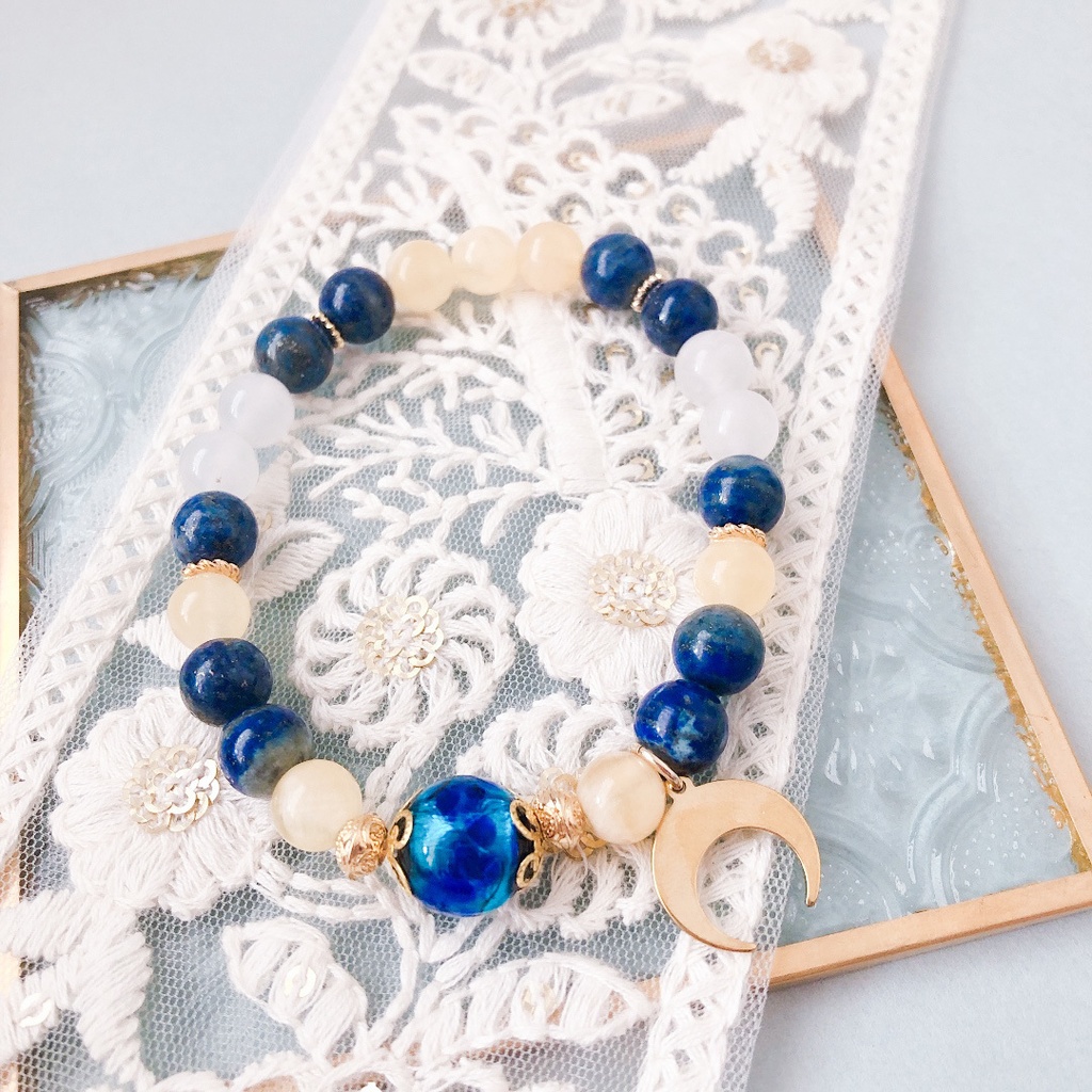 【再販】【刀剣乱舞】三日月宗近モチーフの天然石ブレスレット