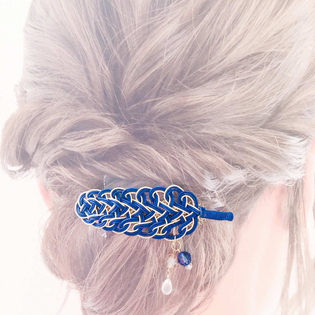 【刀剣乱舞】三日月宗近の羽根バレッタ