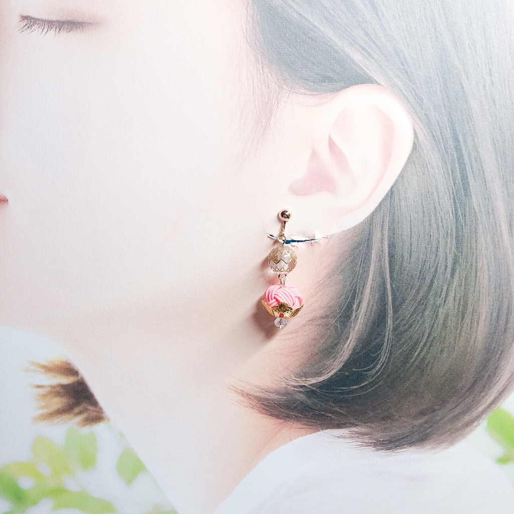 【刀剣乱舞】秋田藤四郎モチーフの変わり耳飾り【だるま】