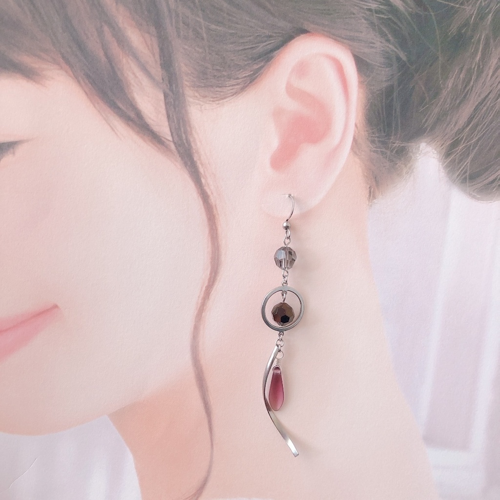 【刀剣乱舞】実休光忠モチーフシンプル耳飾り