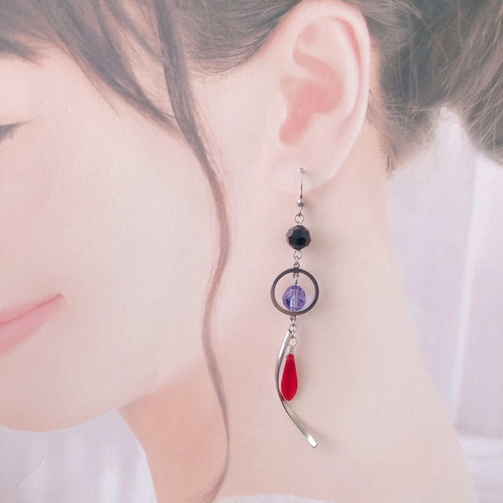 【刀剣乱舞】日向正宗モチーフのシンプル耳飾り