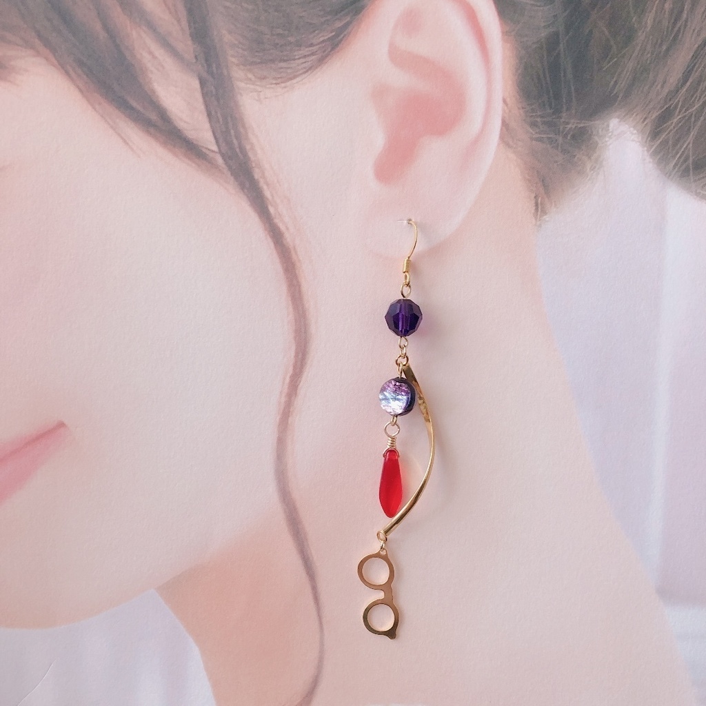 【刀剣乱舞】明石国行モチーフのシンプル耳飾り