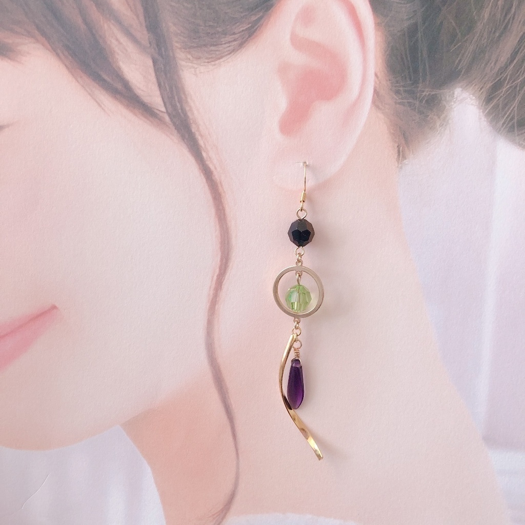 【刀剣乱舞】明石国行モチーフのシンプル耳飾り