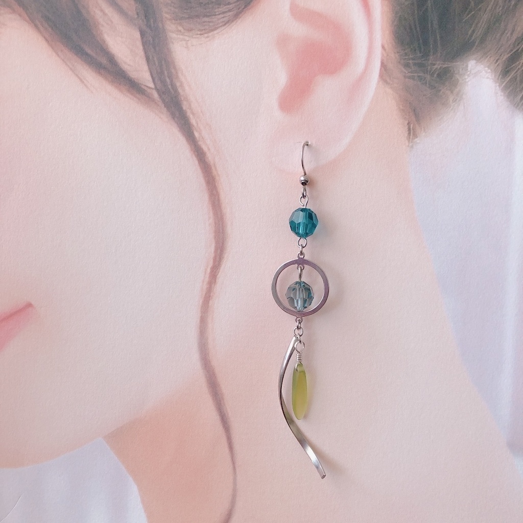 【刀剣乱舞】松井江モチーフのシンプル耳飾り