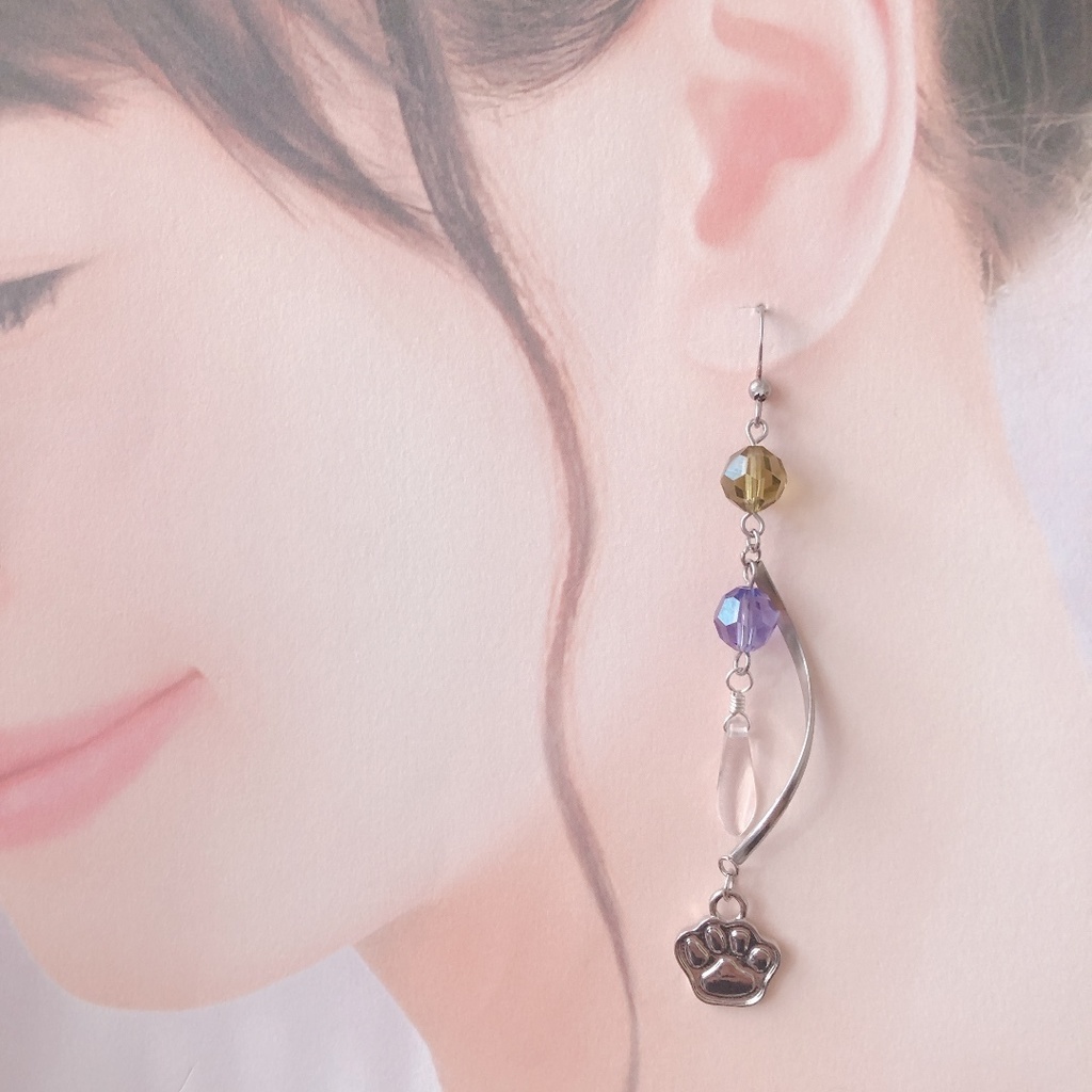 【刀剣乱舞】五月雨江モチーフのシンプル耳飾り