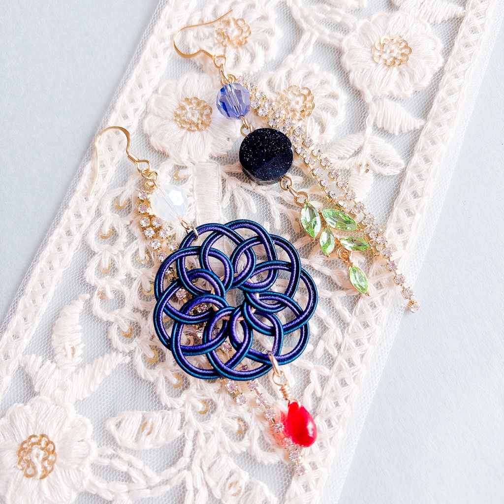 【刀剣乱舞】薬研藤四郎モチーフの曼荼羅耳飾り