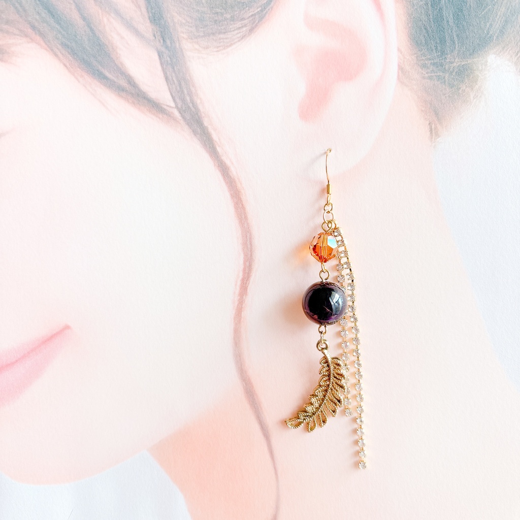 【刀剣乱舞】燭台切光忠モチーフの曼荼羅耳飾り