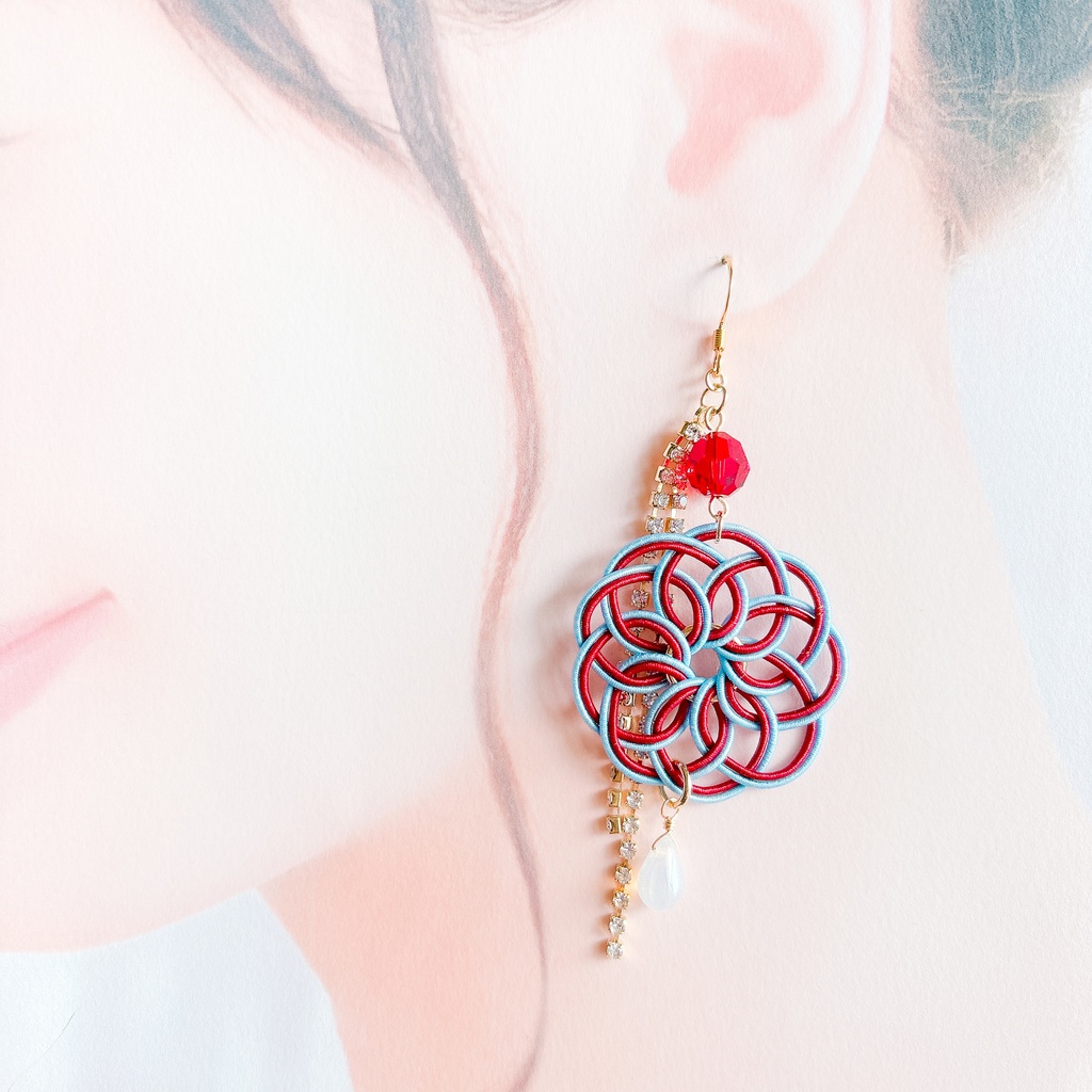 【刀剣乱舞】和泉守兼定モチーフの曼荼羅耳飾り