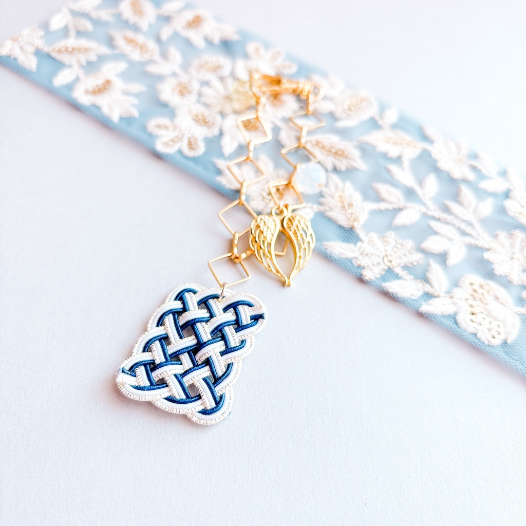 【刀剣乱舞】鶴丸国永モチーフの花札風バッグチャーム