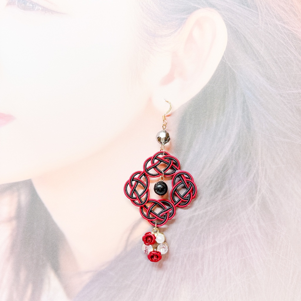 【刀剣乱舞】京極正宗モチーフのあわじ耳飾り