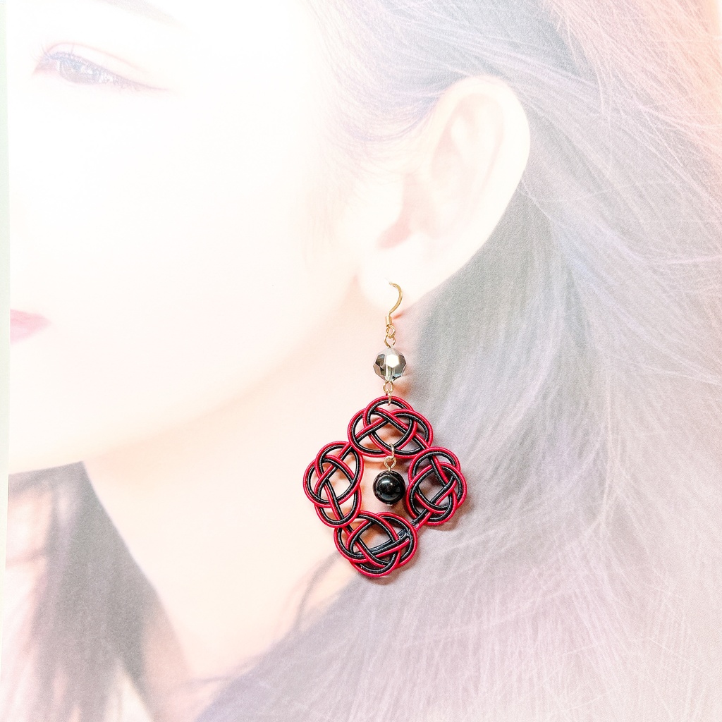 【刀剣乱舞】京極正宗モチーフのあわじ耳飾り