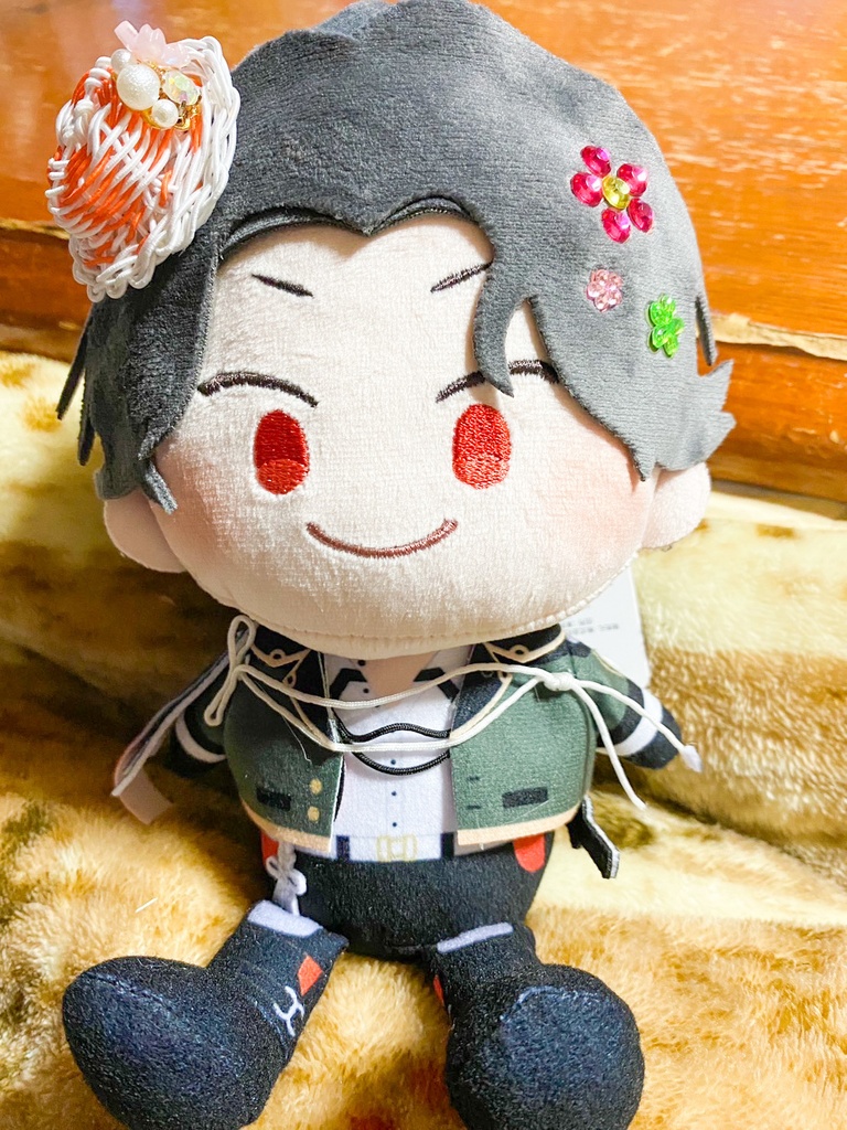 お帽子👒マグネットアクセ 桜×翡翠×白