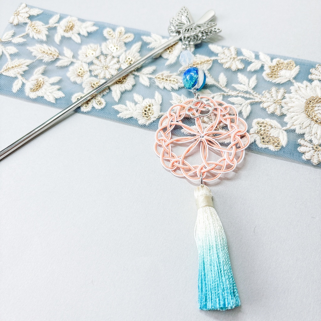 【刀剣乱舞】雲次モチーフの蝶簪