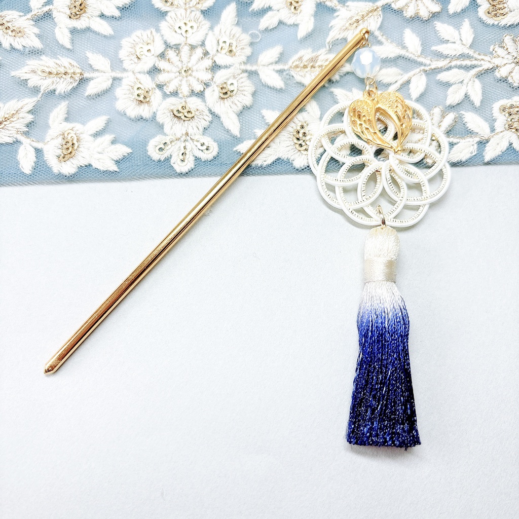 【刀剣乱舞】鶴丸国永モチーフの曼荼羅簪