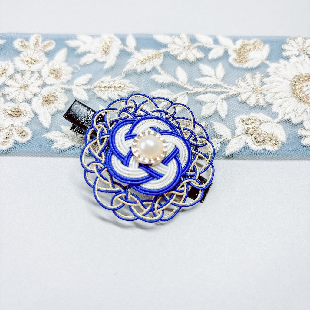 【刀剣乱舞】三日月宗近モチーフのレースヘアクリップ